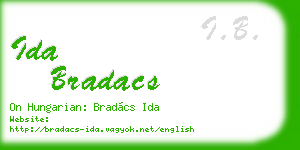 ida bradacs business card